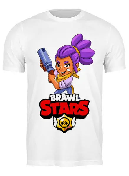 Заказать мужскую футболку в Москве. Футболка классическая BRAWL STARS SHELLY  от geekbox - готовые дизайны и нанесение принтов.