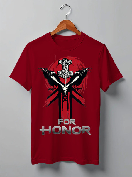 Заказать мужскую футболку в Москве. Футболка классическая FOR HONOR от robus - готовые дизайны и нанесение принтов.