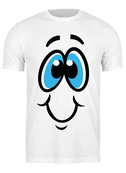 Заказать мужскую футболку в Москве. Футболка классическая Забавный смайл от mega281@yandex.ru - готовые дизайны и нанесение принтов.