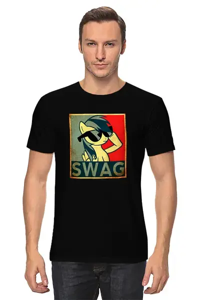 Заказать мужскую футболку в Москве. Футболка классическая Swag  от ПРИНТЫ ПЕЧАТЬ  - готовые дизайны и нанесение принтов.