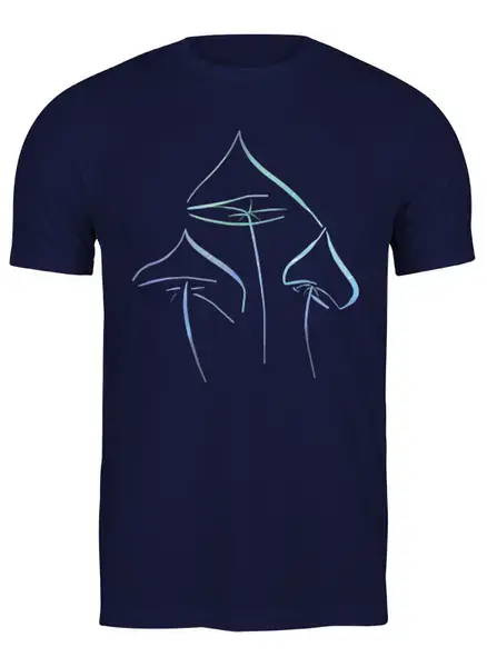Заказать мужскую футболку в Москве. Футболка классическая Mushrooms от oneredfoxstore@gmail.com - готовые дизайны и нанесение принтов.