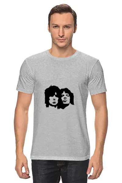 Заказать мужскую футболку в Москве. Футболка классическая The Rolling Stones от dmitry.gluhov - готовые дизайны и нанесение принтов.