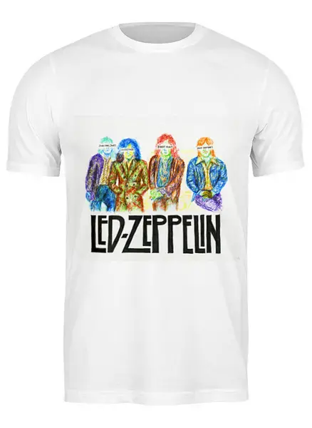 Заказать мужскую футболку в Москве. Футболка классическая Led Zeppelin от Fedor - готовые дизайны и нанесение принтов.