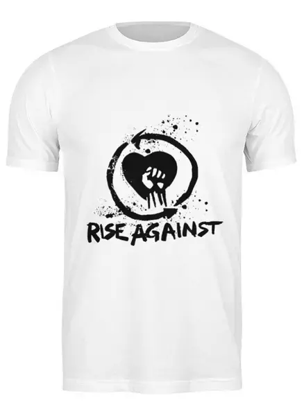 Заказать мужскую футболку в Москве. Футболка классическая Rise Against от BURNSHIRTS - готовые дизайны и нанесение принтов.