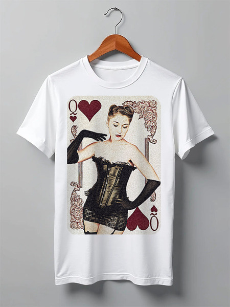 Заказать мужскую футболку в Москве. Футболка классическая Pin up girl от Иван - готовые дизайны и нанесение принтов.