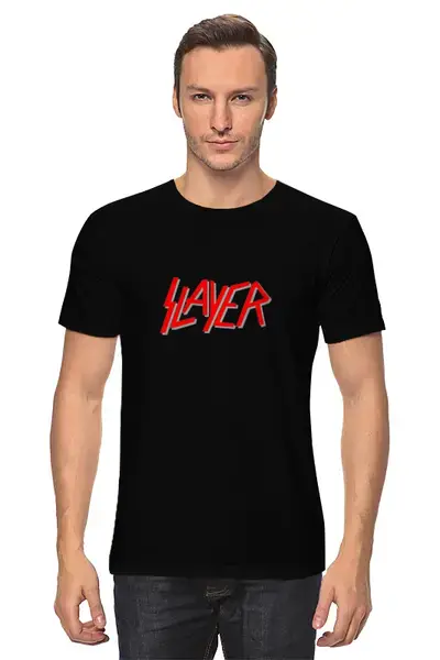 Заказать мужскую футболку в Москве. Футболка классическая "Slayer" от Fedor - готовые дизайны и нанесение принтов.