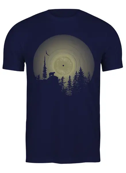 Заказать мужскую футболку в Москве. Футболка классическая Forest Vinyl от oneredfoxstore@gmail.com - готовые дизайны и нанесение принтов.