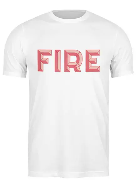 Заказать мужскую футболку в Москве. Футболка классическая Fire Огонь от Fix Print - готовые дизайны и нанесение принтов.