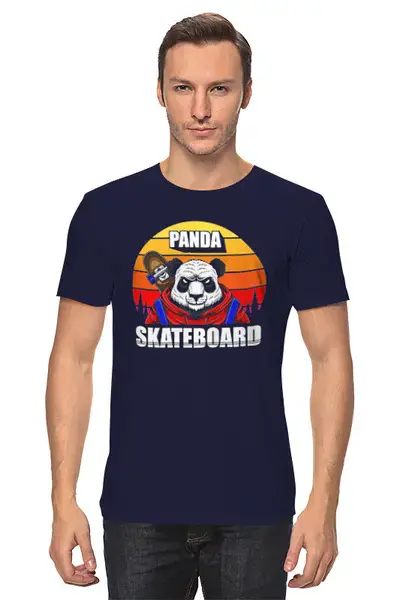 Заказать мужскую футболку в Москве. Футболка классическая Панда зажигает  от Print design  - готовые дизайны и нанесение принтов.