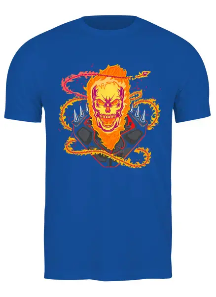 Заказать мужскую футболку в Москве. Футболка классическая Ghost Rider от balden - готовые дизайны и нанесение принтов.