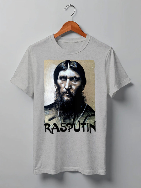 Заказать мужскую футболку в Москве. Футболка классическая Rasputin от Leichenwagen - готовые дизайны и нанесение принтов.