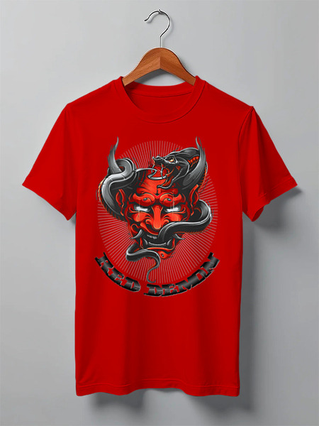 Заказать мужскую футболку в Москве. Футболка классическая ☢Red Demon☢ от balden - готовые дизайны и нанесение принтов.