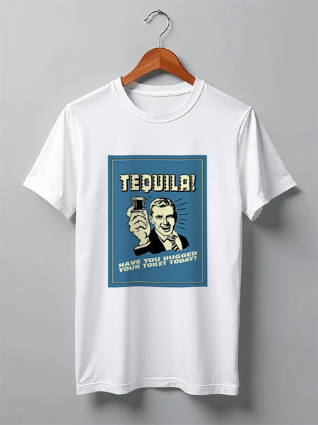 Заказать мужскую футболку в Москве. Футболка классическая TEQUILA от gent777 - готовые дизайны и нанесение принтов.