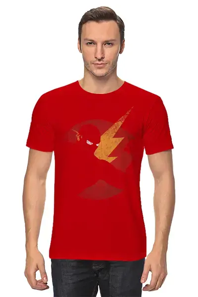 Заказать мужскую футболку в Москве. Футболка классическая flash от goshan_productions - готовые дизайны и нанесение принтов.