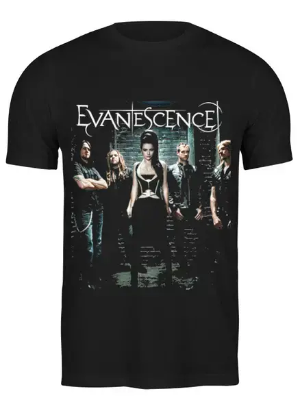 Заказать мужскую футболку в Москве. Футболка классическая Evanescence от Денис - готовые дизайны и нанесение принтов.