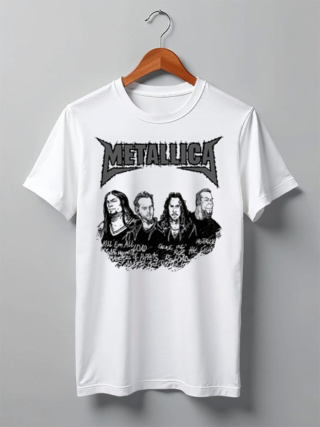 Заказать мужскую футболку в Москве. Футболка классическая Metallica от Leichenwagen - готовые дизайны и нанесение принтов.