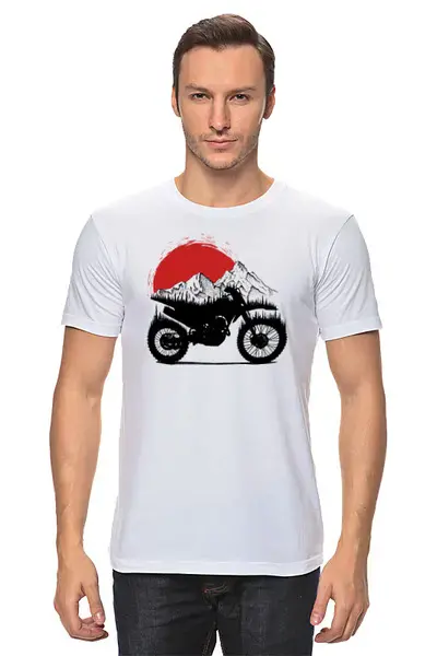 Заказать мужскую футболку в Москве. Футболка классическая Enduro от oneredfoxstore@gmail.com - готовые дизайны и нанесение принтов.