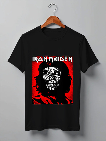 Заказать мужскую футболку в Москве. Футболка классическая Iron Maiden Band от Leichenwagen - готовые дизайны и нанесение принтов.