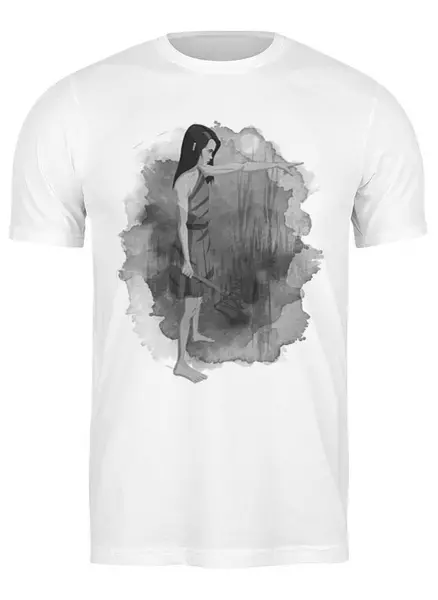 Заказать мужскую футболку в Москве. Футболка классическая Forest Girl от oneredfoxstore@gmail.com - готовые дизайны и нанесение принтов.