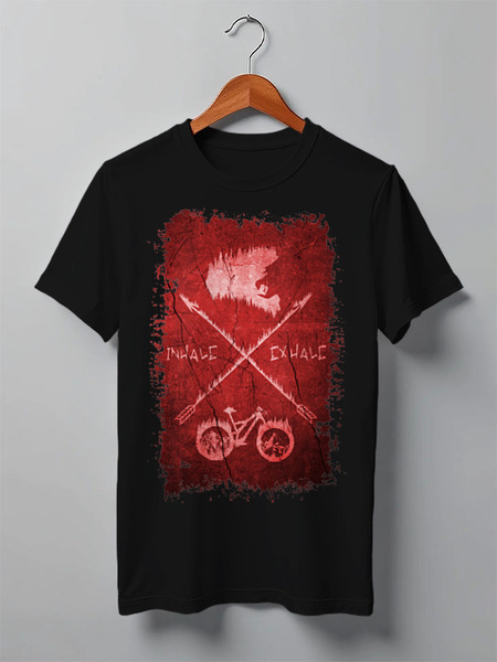 Заказать мужскую футболку в Москве. Футболка классическая Mountain Bike от oneredfoxstore@gmail.com - готовые дизайны и нанесение принтов.