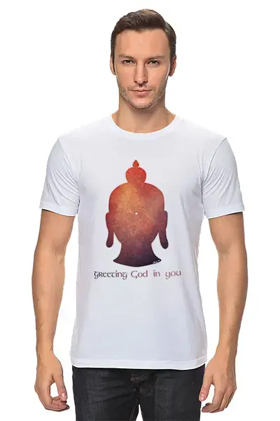 Заказать мужскую футболку в Москве. Футболка классическая buddha  от Евгения С - готовые дизайны и нанесение принтов.
