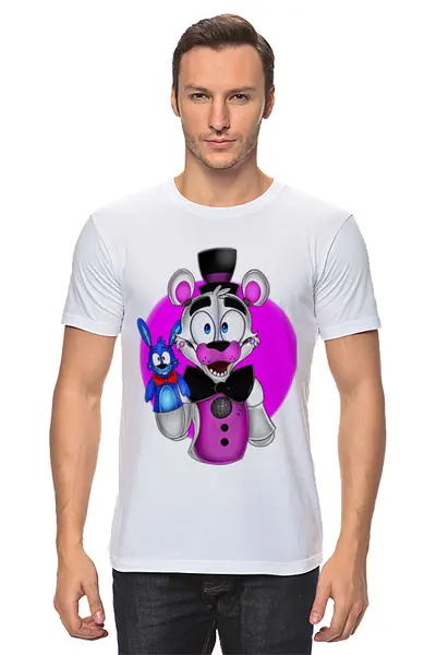 Заказать мужскую футболку в Москве. Футболка классическая Five Nights at Freddy’s от weeert - готовые дизайны и нанесение принтов.