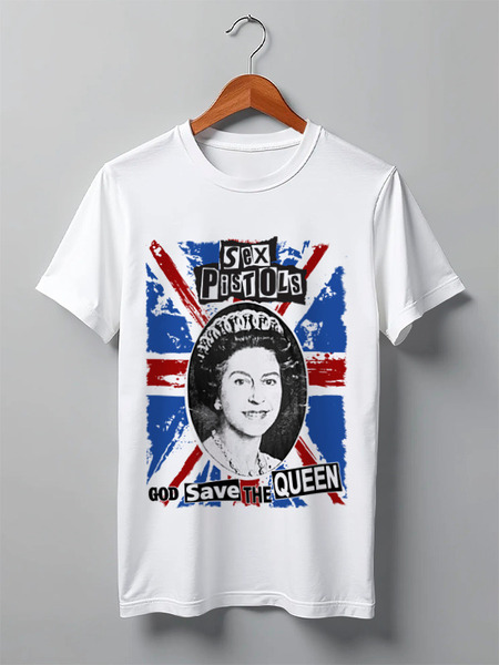 Заказать мужскую футболку в Москве. Футболка классическая Sex Pistols / God Save The Queen от OEX design - готовые дизайны и нанесение принтов.