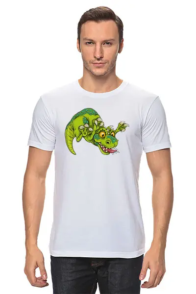 Заказать мужскую футболку в Москве. Футболка классическая Dinosaurs от balden - готовые дизайны и нанесение принтов.