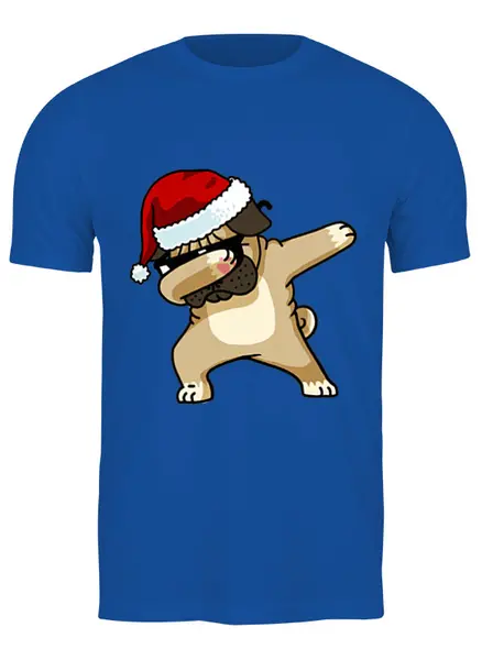 Заказать мужскую футболку в Москве. Футболка классическая Dabbing Dog от skynatural - готовые дизайны и нанесение принтов.