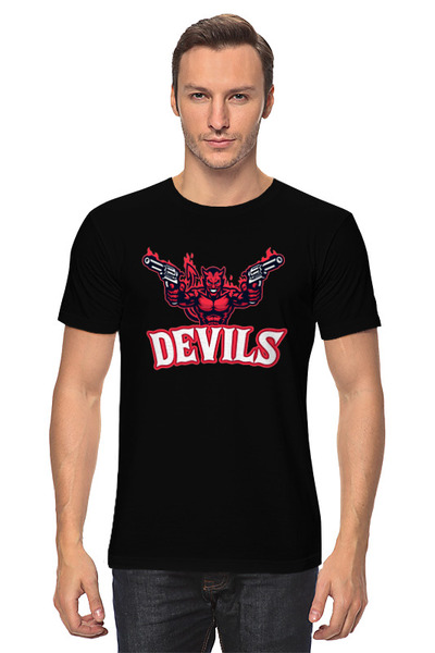 Заказать мужскую футболку в Москве. Футболка классическая Дьяволы от skynatural - готовые дизайны и нанесение принтов.