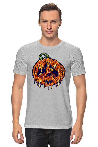 Заказать мужскую футболку в Москве. Футболка классическая Хэллоуин от skynatural - готовые дизайны и нанесение принтов.
