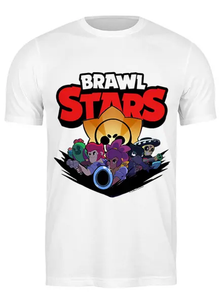 Заказать мужскую футболку в Москве. Футболка классическая BRAWL STARS от robus - готовые дизайны и нанесение принтов.