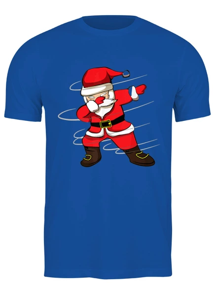Заказать мужскую футболку в Москве. Футболка классическая Dabbing Santa от skynatural - готовые дизайны и нанесение принтов.