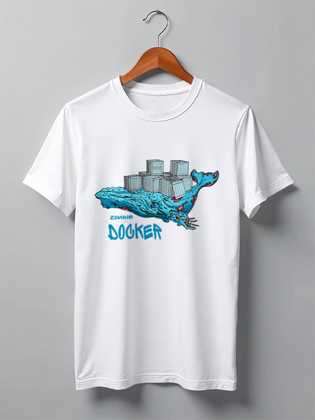 Заказать мужскую футболку в Москве. Футболка классическая Docker от Trish - готовые дизайны и нанесение принтов.