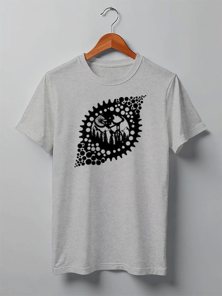 Заказать мужскую футболку в Москве. Футболка классическая Mountain Bike от oneredfoxstore@gmail.com - готовые дизайны и нанесение принтов.