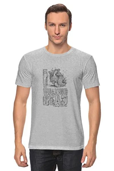 Заказать мужскую футболку в Москве. Футболка классическая Я Люблю Ходячих Мертвецов  от iZOMBIE - готовые дизайны и нанесение принтов.