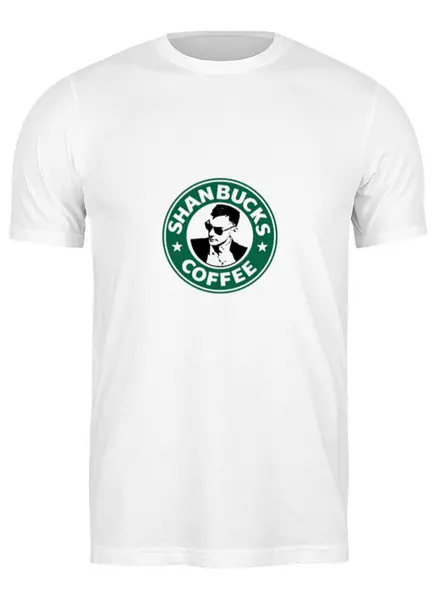Заказать мужскую футболку в Москве. Футболка классическая Shanbucks Coffee от prettydisaster - готовые дизайны и нанесение принтов.