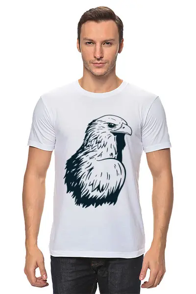 Заказать мужскую футболку в Москве. Футболка классическая Орел  от acidhouses - готовые дизайны и нанесение принтов.
