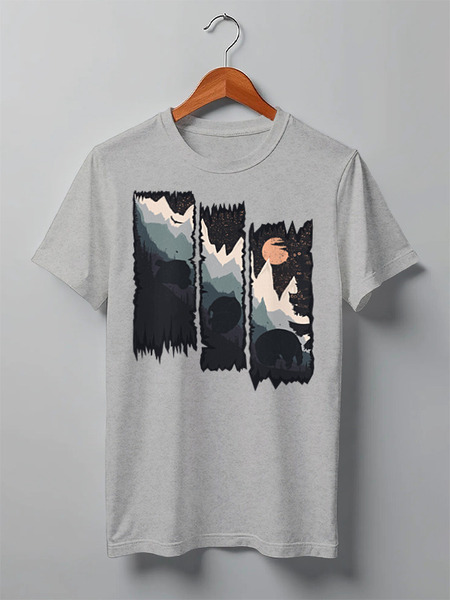 Заказать мужскую футболку в Москве. Футболка классическая Wild Downhill от oneredfoxstore@gmail.com - готовые дизайны и нанесение принтов.