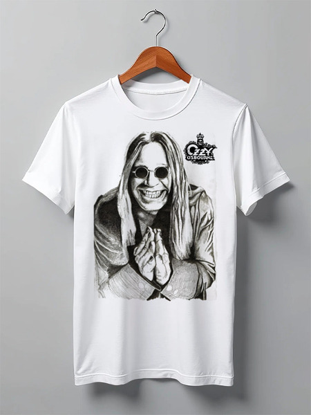 Заказать мужскую футболку в Москве. Футболка классическая Ozzy Osbourne от Leichenwagen - готовые дизайны и нанесение принтов.