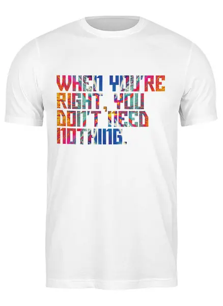 Заказать мужскую футболку в Москве. Футболка классическая RIGHT от CoolDesign - готовые дизайны и нанесение принтов.