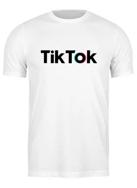 Заказать мужскую футболку в Москве. Футболка классическая TikTok  от DESIGNER   - готовые дизайны и нанесение принтов.