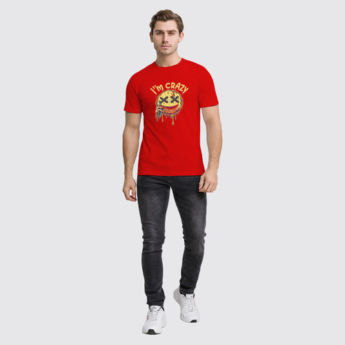Заказать мужскую футболку в Москве. Футболка классическая Смайлик  от strimras006@gmail.com - готовые дизайны и нанесение принтов.