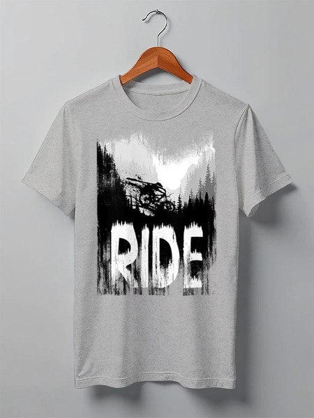 Заказать мужскую футболку в Москве. Футболка классическая Mountain Bike от oneredfoxstore@gmail.com - готовые дизайны и нанесение принтов.