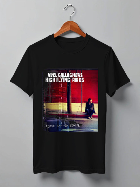 Заказать мужскую футболку в Москве. Футболка классическая Noel Gallagher's High Flying Birds от Денис - готовые дизайны и нанесение принтов.