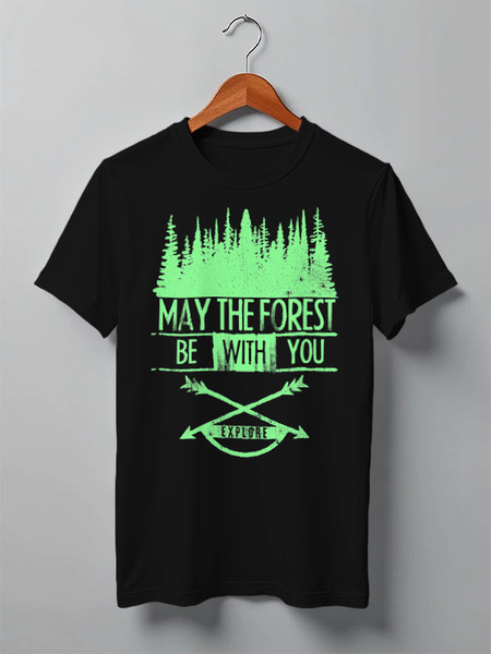 Заказать мужскую футболку в Москве. Футболка классическая Forest от oneredfoxstore@gmail.com - готовые дизайны и нанесение принтов.
