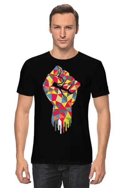Заказать мужскую футболку в Москве. Футболка классическая Кулак (Революция) от coolmag - готовые дизайны и нанесение принтов.