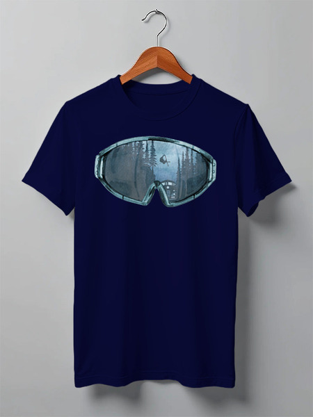 Заказать мужскую футболку в Москве. Футболка классическая Ski Ride от oneredfoxstore@gmail.com - готовые дизайны и нанесение принтов.