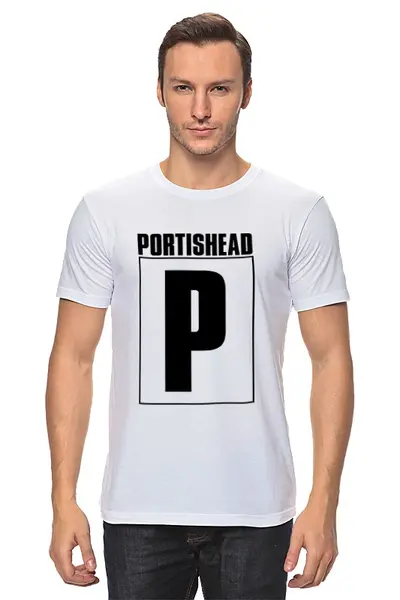 Заказать мужскую футболку в Москве. Футболка классическая Portishead от Chance777 - готовые дизайны и нанесение принтов.