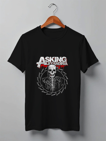 Заказать мужскую футболку в Москве. Футболка классическая Asking Alexandria от Серега Шнайдер - готовые дизайны и нанесение принтов.